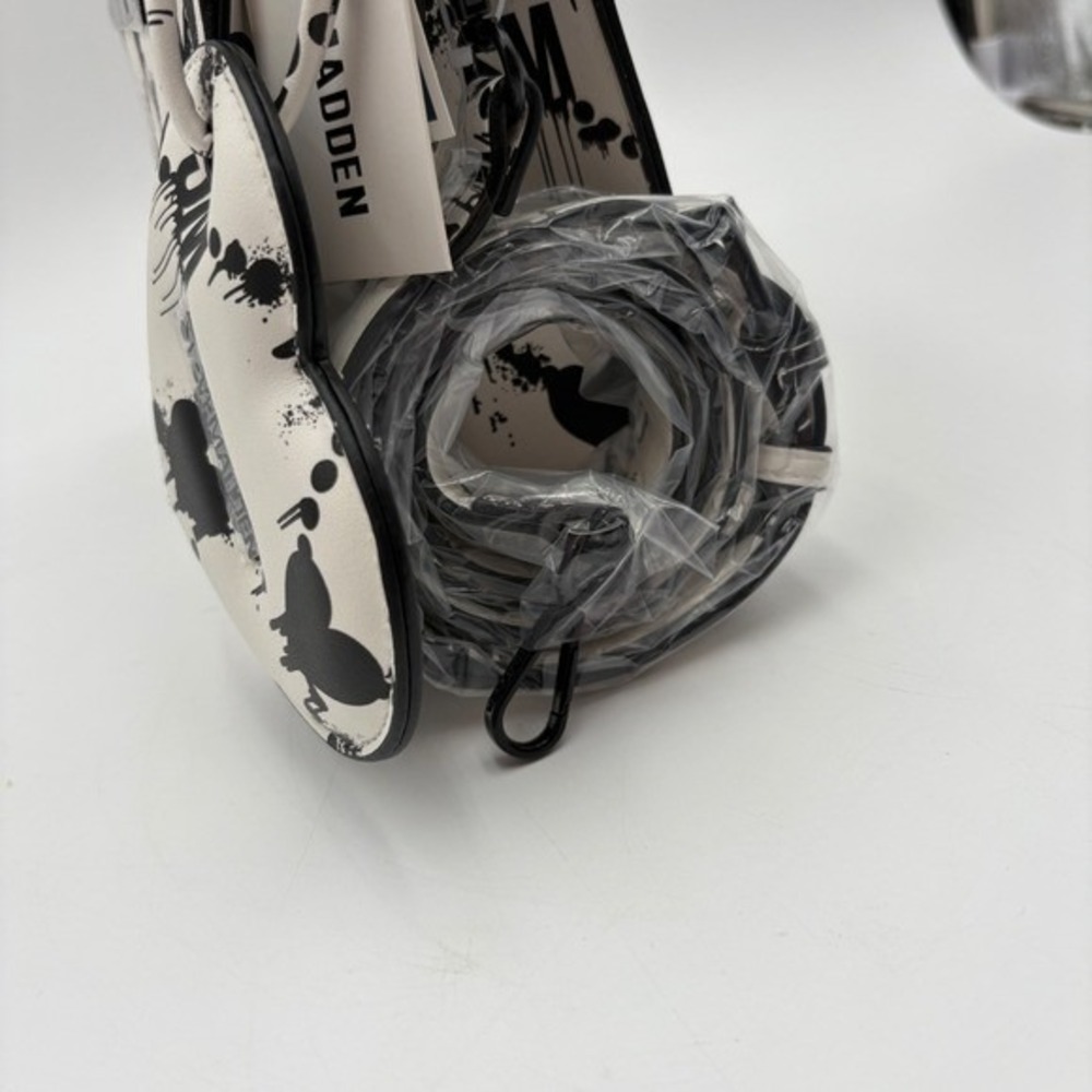 Steve Madden Bevelyn Satchel Halloween White & Black Bleeding Hearts Ear… - Picture 4 of 10